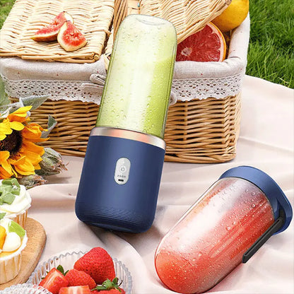1Pcs Portable Small Electric Juicer Electric 6 Blades Multifunction Juice Blender Fruit Automatic Smoothie Blender Kitchen Tool
