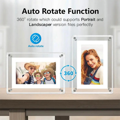 5 Inch Acrylic Picture Motion Frame Cuttest Default 4GB Memory Volume Button/ Speaker Inside / Type C Cable