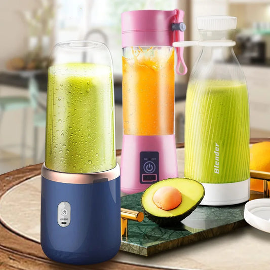 1Pcs Portable Small Electric Juicer Electric 6 Blades Multifunction Juice Blender Fruit Automatic Smoothie Blender Kitchen Tool